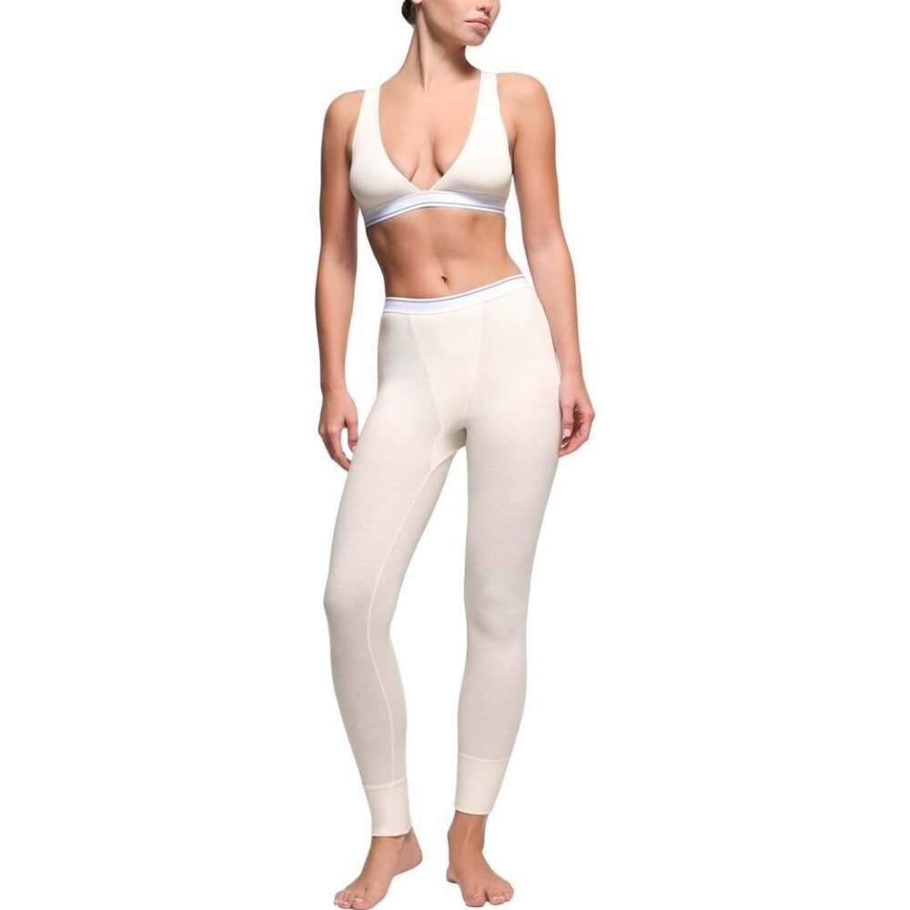SKIMS cotton rib front fly legging marble sport stripe Size 3X Kim Kardashian